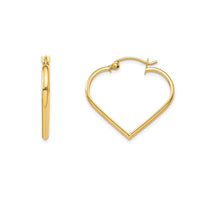 [2mm] Heart Shape Hoops Earrings (14K)