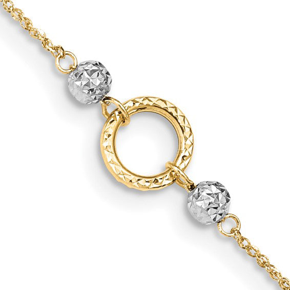 Two Tone Ball Bracelet (14K)