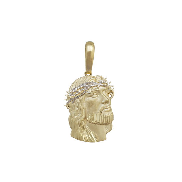 Two Tone Jesus Head Pendant (14K)