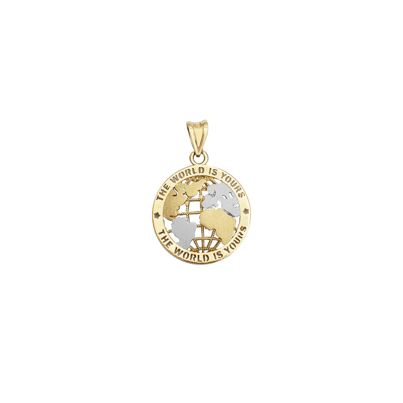 [The World Is Yours] Two-Tone World Pendant (14K)