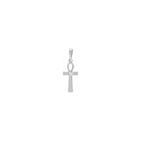 Diamond Solitaire Ankh Pendant white (14K) front - Popular Jewelry - New York