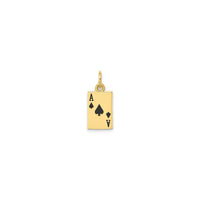 Ace of Spades Charm (10K) front - Popular Jewelry - New York