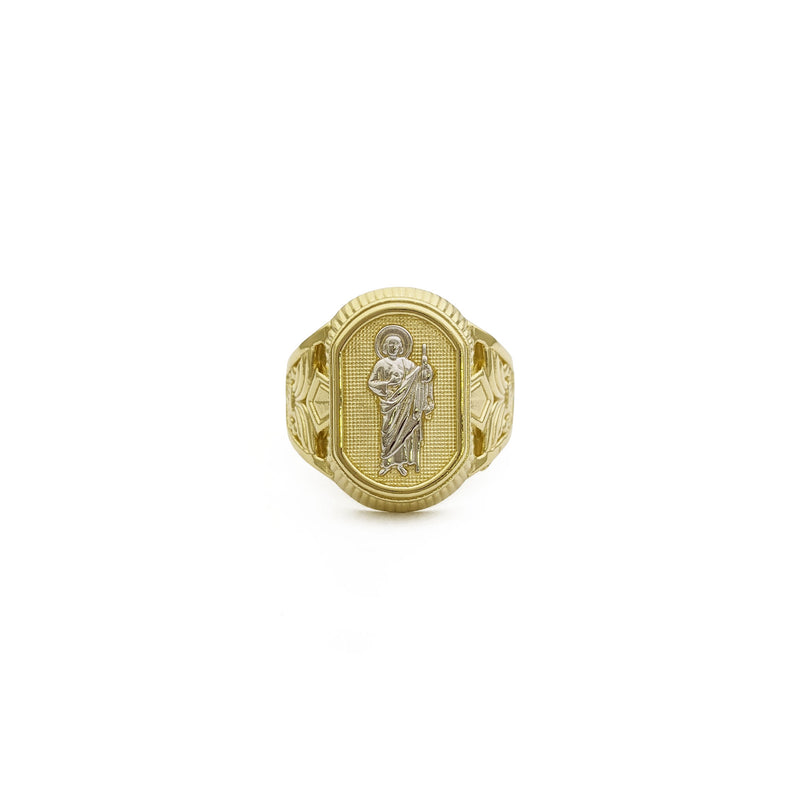 Saint Jude Regal Signet Ring (14K) front - Popular Jewelry - New York