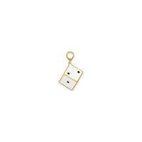 3D Enameled Die Pendant black (14K) side - Popular Jewelry - New York