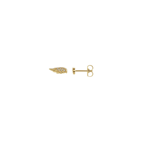 Diamond Angel Wing Stud Earrings