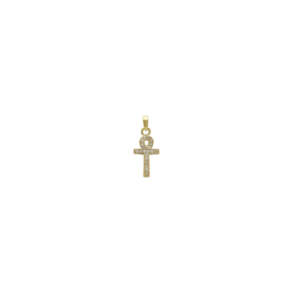 Mini Icy Ankh Pendant (14K) front - Popular Jewelry - New York