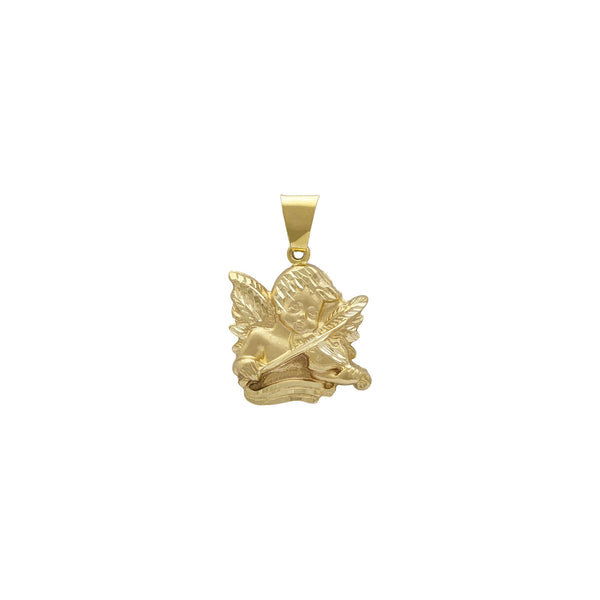 Serenading Angel Pendant (14K) front - Popular Jewelry - New York