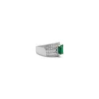 Channel-Set Diamond Accent Emerald Cocktail Ring (18K) side 2 - Popular Jewelry - New York