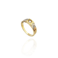 Tricolor Sunfall CZ Ring (14K)