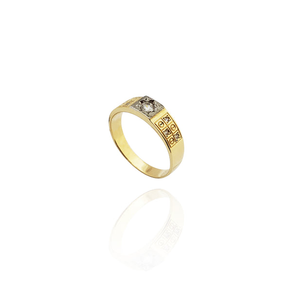 Sunfall Imprint CZ Ring (14K)