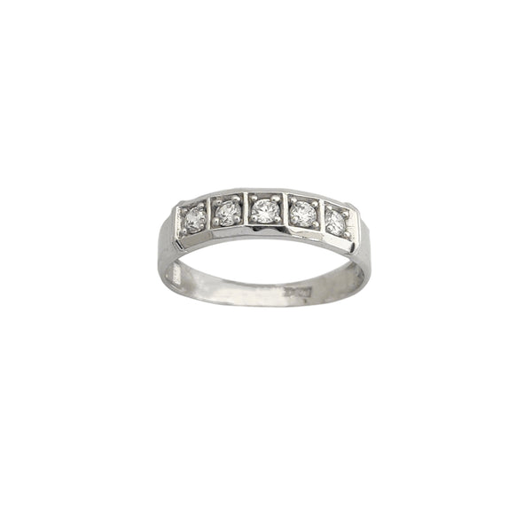 White Gold Pave Wedding Band (14K) Popular Jewelry New York