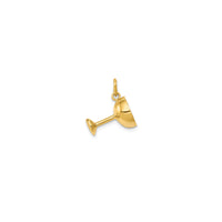 3-D Champagne Glass Charm (14K)