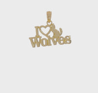 "I LOVE WOLVES" Pendant (14K)