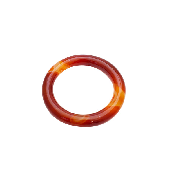 Dark Orange Agate Bangle