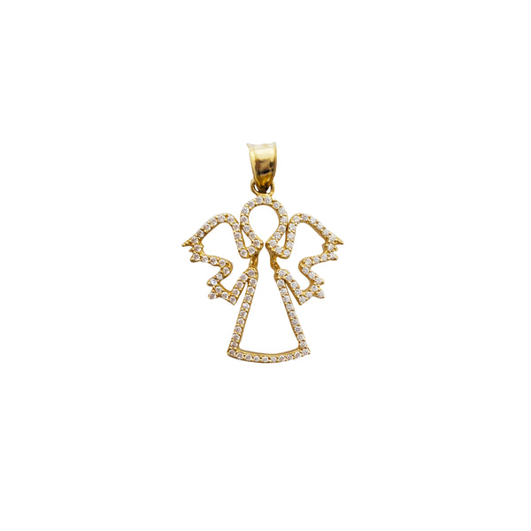 Iced-Out Angel Pendant (14K)