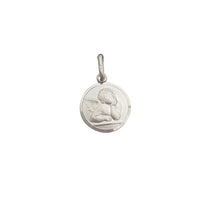 Round Medallion Angel Pendant (Siver)