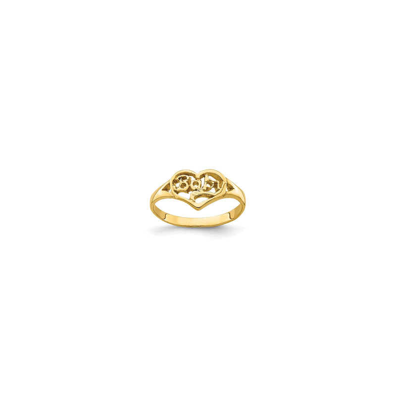 Baby-Sized Baby Cut Out Heart Ring (14K)
