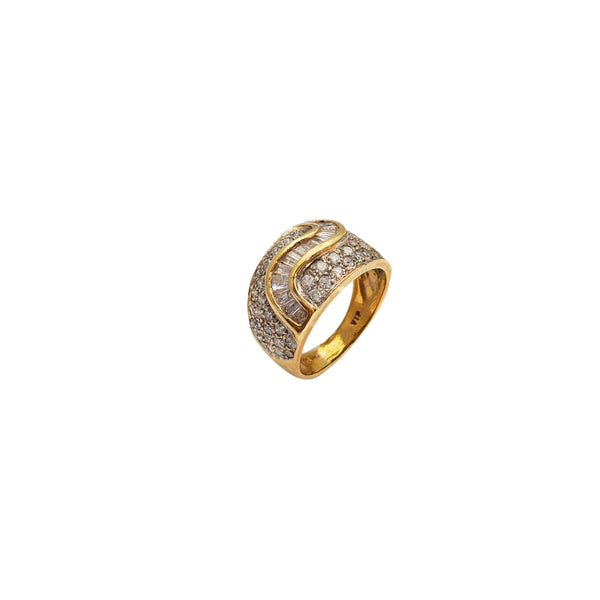 Baguette & Round Diamond Ring (14K)