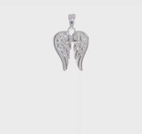 Angel Wings Pendant (Silver) 360 - Popular Jewelry - New York