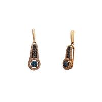 Diamond Rose Gold Fancy Dangling Earrings (10K)