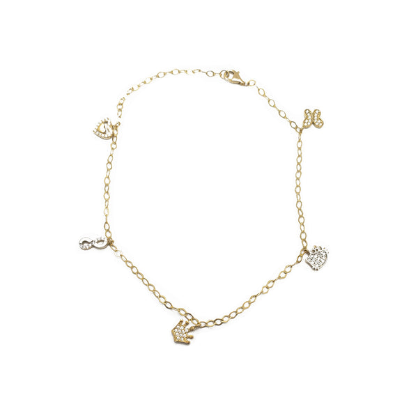 Lovely Charm Anklet Bracelet (14K)