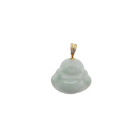 Diamond Jade Buddha Pendant (14K)