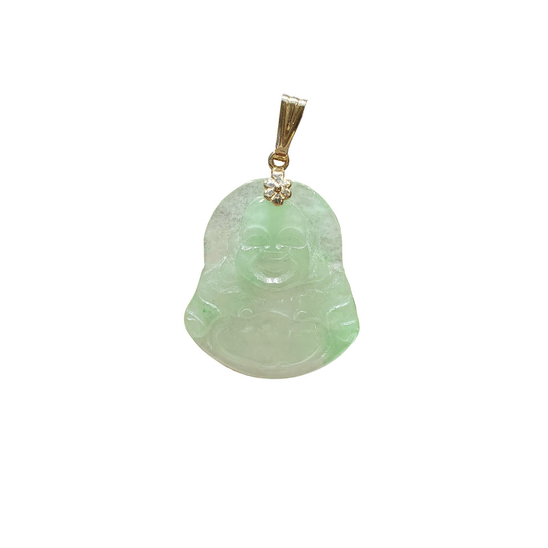 Jade Buddha Pendant (14K)