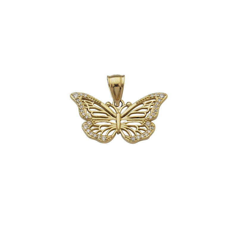 Yellow Gold Dainty Butterfly Pendant (14K)