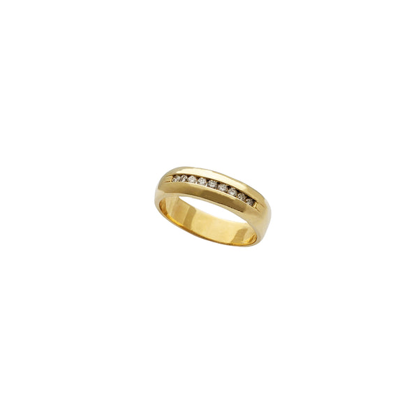 Yellow Gold Diamond Channel Setting Wedding Ring (14K)