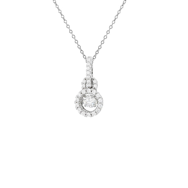 Circle Lock Necklace (Silver)