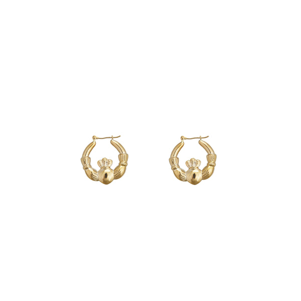 Claddagh Hoop Earrings (14K)