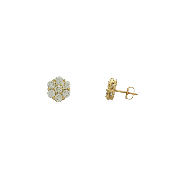 Diamond Cluster Earrings (14K)