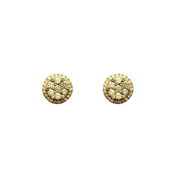 Diamond Cluster Stud Earrings (14K)