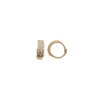 Zirconia Huggie Earrings (14K)