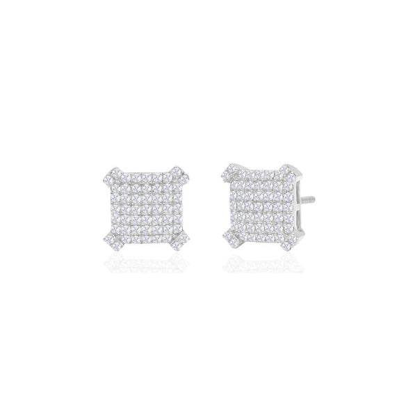 Concave Diamond Earrings (14K)