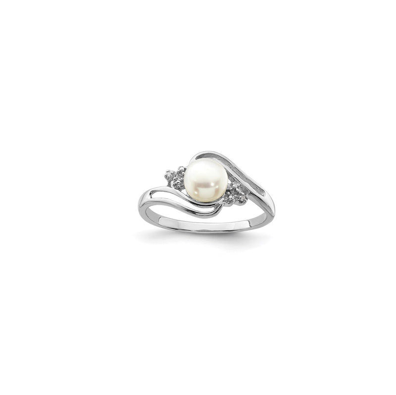 Cultured Button Pearl Ring (Siver)