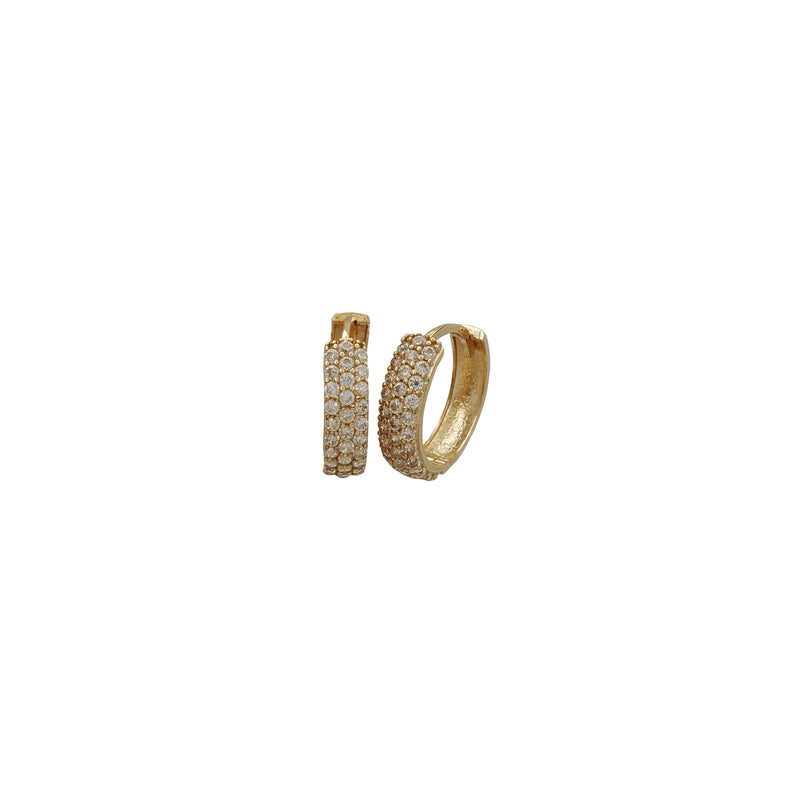 Zirconia Ice-Out Huggies Earrings (14K)