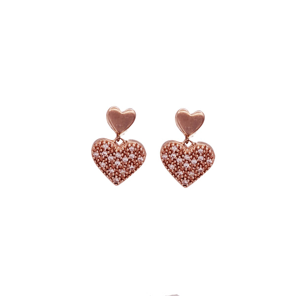 Heart  Dangling Earrings (10K)