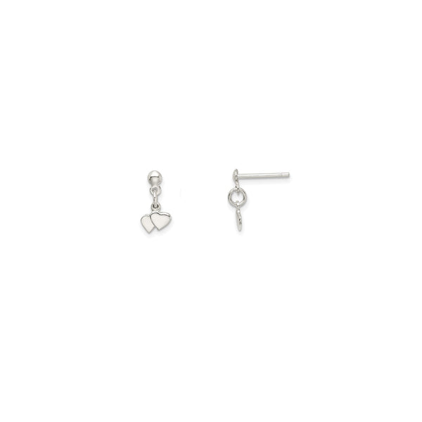 Heart Dangling Earrings (Silver)