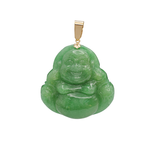 Jade Buddha Pendant (14K)