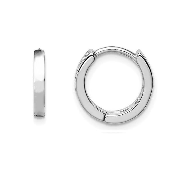 Plain Huggie Earrings (Silver)