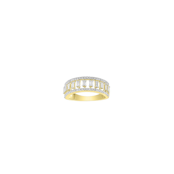 Diamond Baguette Band Rings (14K)