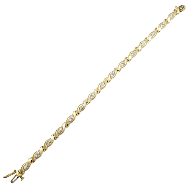 Diamond Twisted Texture Lady Bracelet (14K)