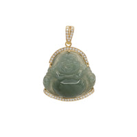 Diamond Green Buddha Pendant (14K)