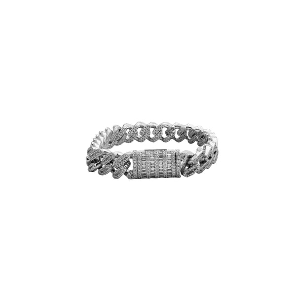 Double-Side Cuban Bracelet (Silver)