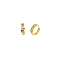 Double-Row Huggie Earrings (14K)