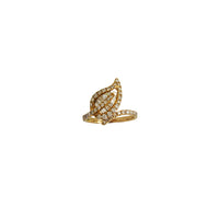 Diamond Coiled Leaf Cocktail Ring (14K)