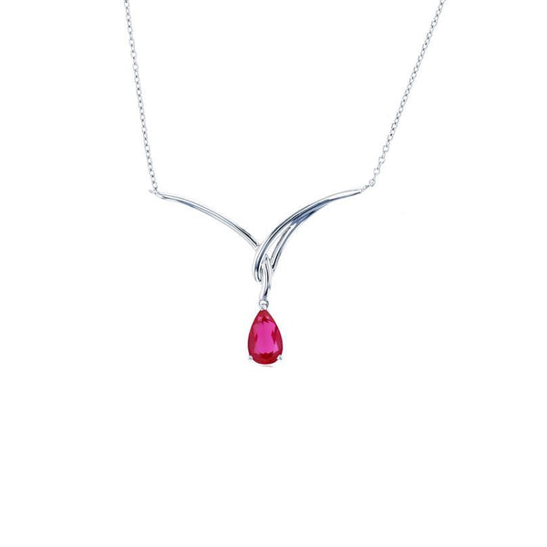 Dangling Drop Y-Necklace (Silver)