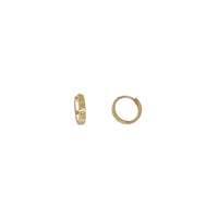 Yellow Gold CZ Huggie Earring (14K)