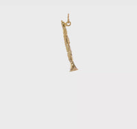 3-D Textured Clarinet Pendant (14K)